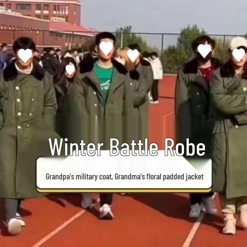 Мужской хлопковый военный зеленый длинный зимний утепленный пальто, морозостойкая рабочая одежда, северо-восточная куртка на ватине
