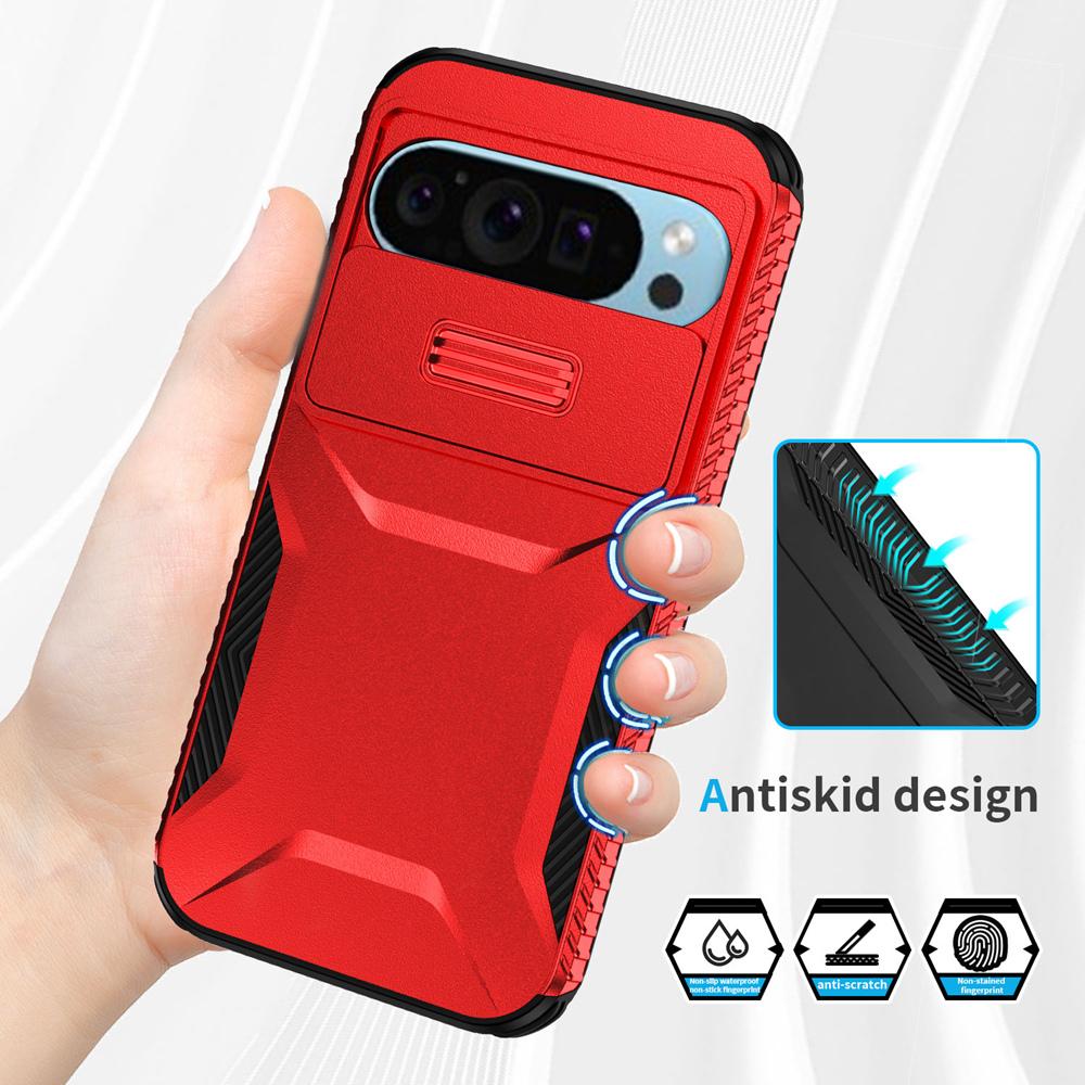 KEYSION Противоударный защитный чехол для Google Pixel 9 Pro XL Slide, защитный чехол для объектива камеры, задняя крышка для телефона Google Pixel 8 Pro 8A