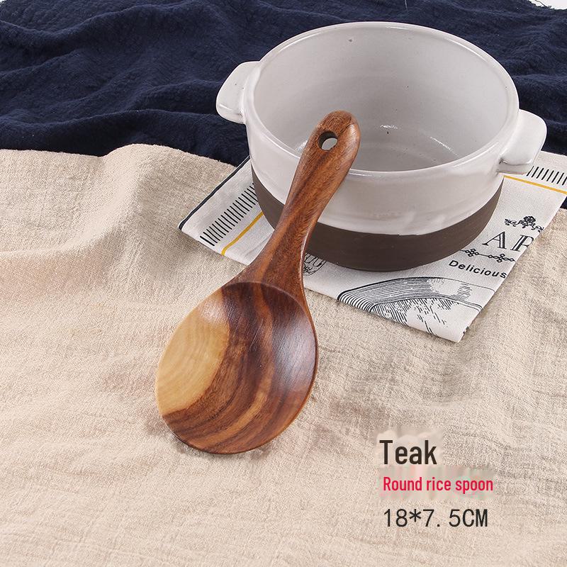 Набор из антипригарной кухонной ложки и лопатки из тикового дерева с гравировкой логотипа