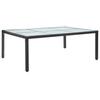 VidaXL Outdoor Dining Table Black 200x150x74 Cm Woven Resin