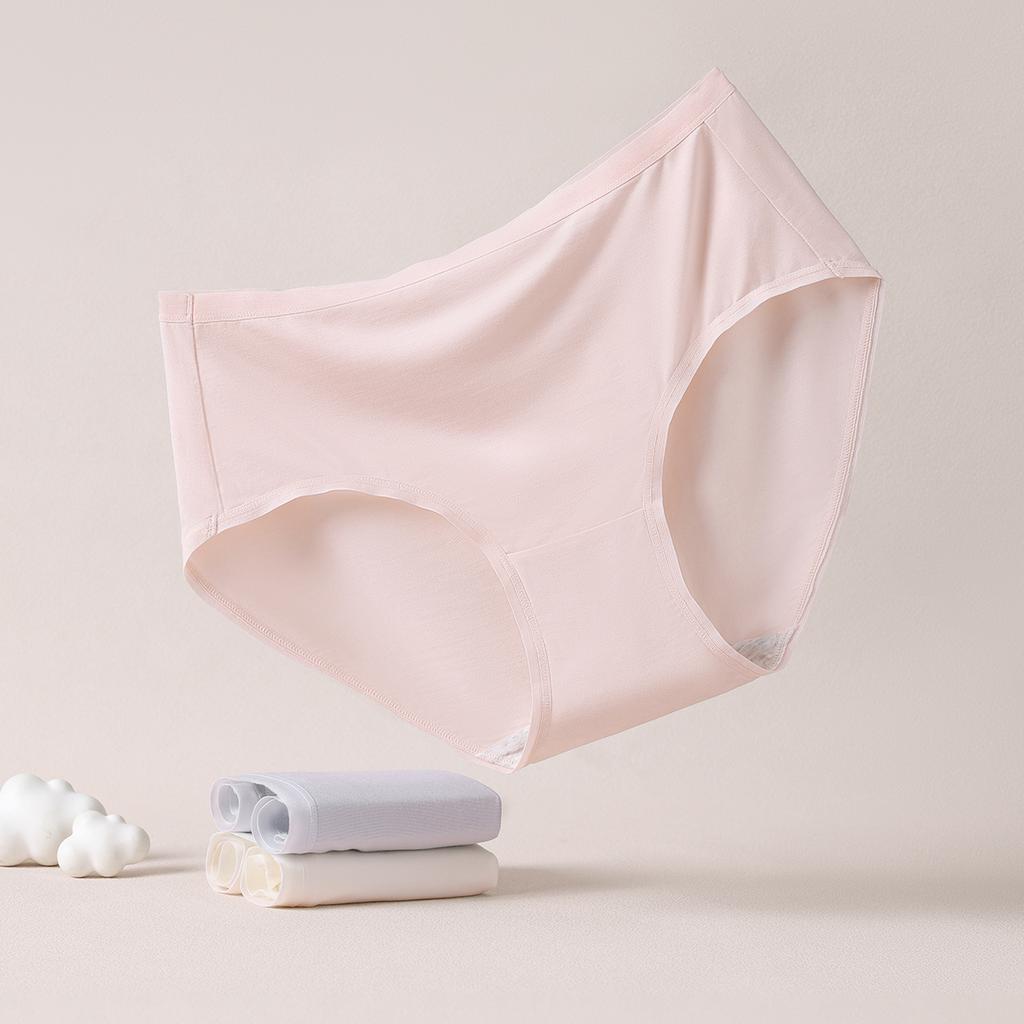 Fenteng [Smooth Modal] 3-pack Cloud Cotton Crotch Comfortable Naked High Elasticity Women's Triangle Underwear