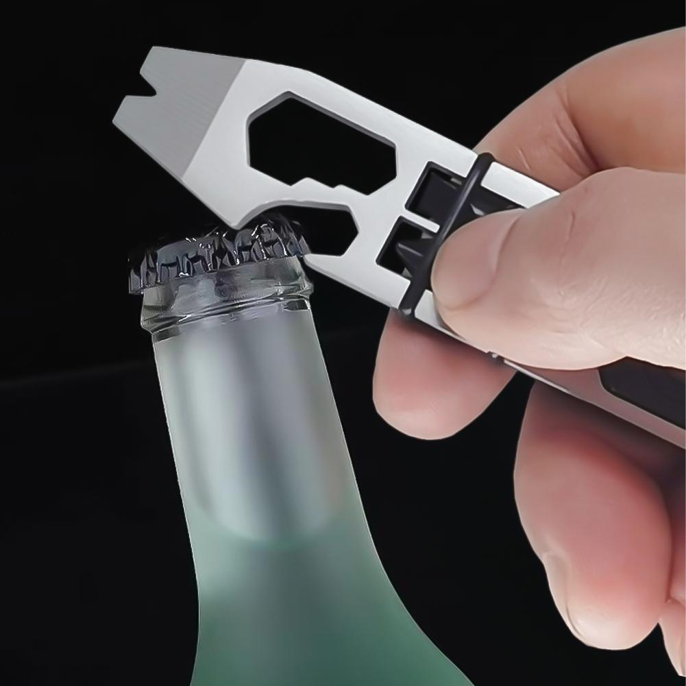 1Pc Ratchet Screwdriver Multifunctional Crowbar Mini EDC Multitool Allen Wrench Bottle Opener Portable Outdoor Bike Repair Tools 4