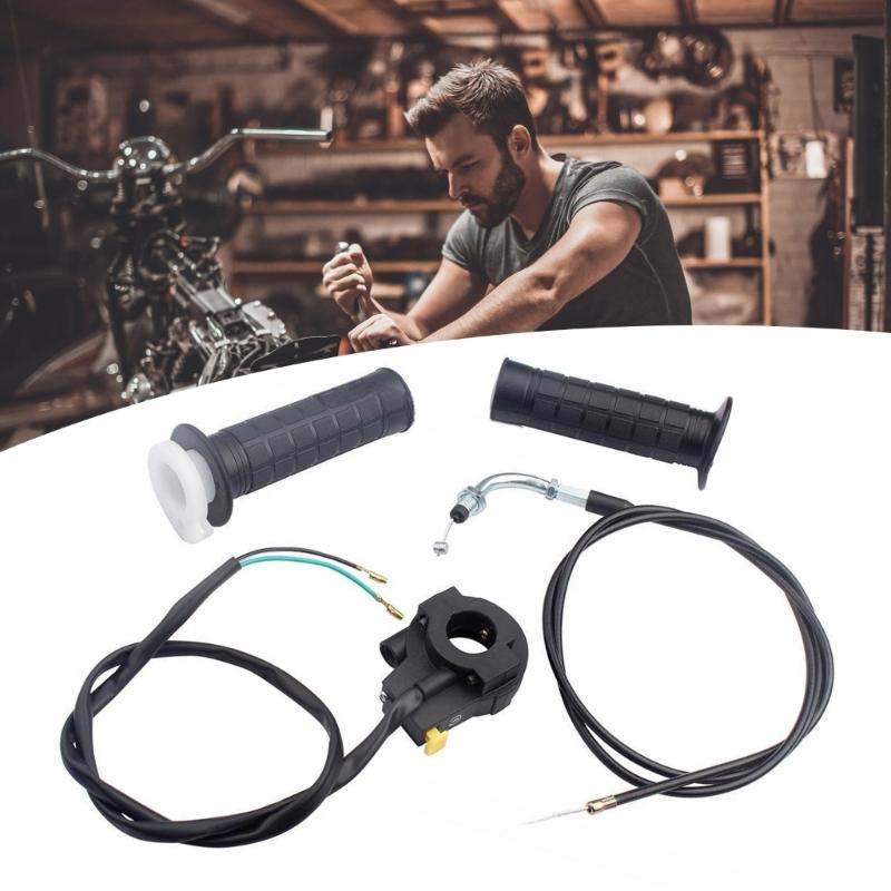 22 мм поворотные ручки газа и тросик Мотоциклетные аксессуары для 2-тактного двигателя 80 60 50 куб.см Мини-байк Ручка газа