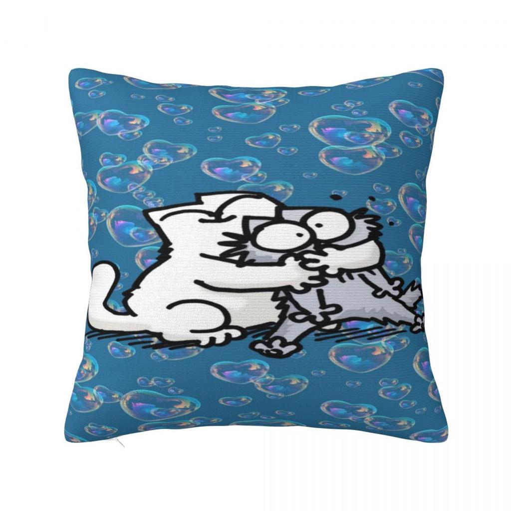 Trendy Living Room Simons Cartoon Cat Catsdecorations Pillowcase Merch Pillow Covers Square Multiple Sizes