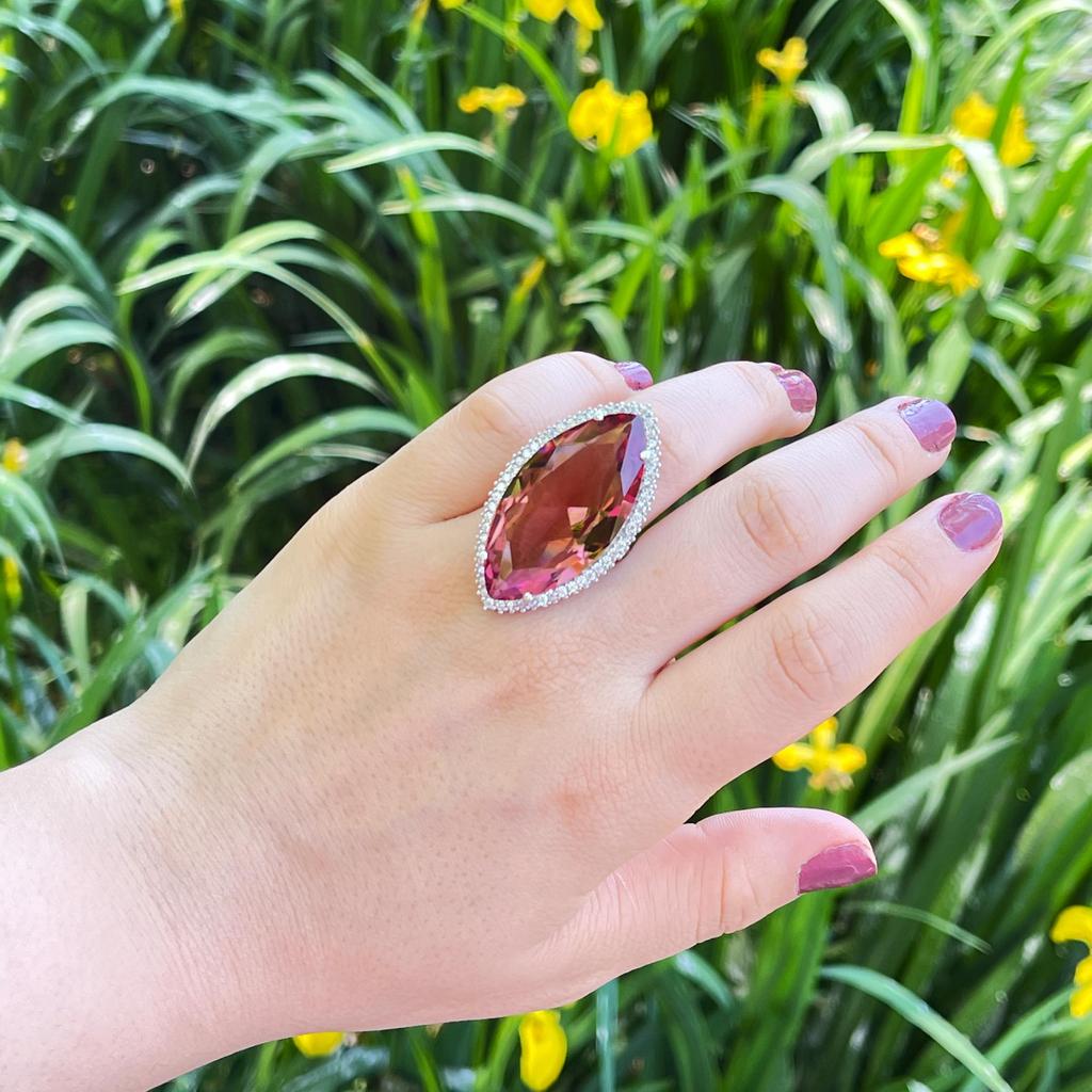 Кольцо с огромным зултанитовым камнем, женское кольцо из стерлингового серебра 925 пробы, камень для изменения цвета, кольцо из турецкой диаспоры, ювелирные изделия из слтанита, большое женское кольцо