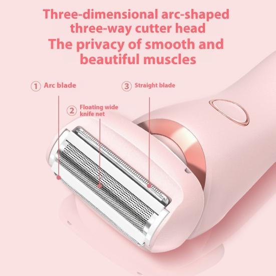 Women Electric Shaver Double Heads USB Rechargeable Waterproof Portable Face Body Bikini Area Arm Leg Hair Removal Epilator Razor Trimmer