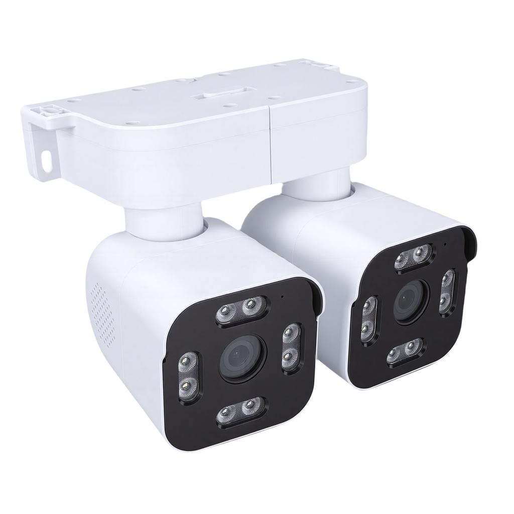 Dual Lens Outdoor Cameras 2.5K 5MP House Camera Wired Plug in WiFi Security Camera with Microphone Sound Video PTZ Auto