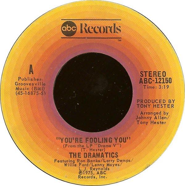 7-дюймовая пластинка DRAMATICS Youre Fooling You ABC12150 ABC Records 1975 US SoulFunk Б/у