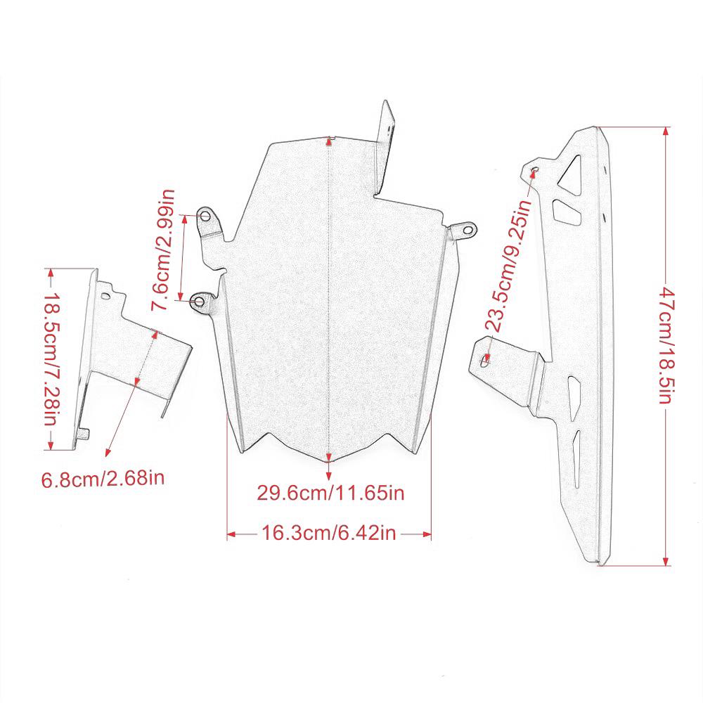 Для KAWASAKI NINJA400 Z400 Z 400 NINJA 400 250 2018-2020 Аксессуары для мотоциклов Заднее крыло Грязезащитный кожух цепи Защитная крышка