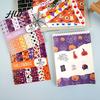 Classic Halloween Elements Stickers 12 Sheets Scrapbook Paper Set, 6x6in Double-Sided Craft Paper, Pumpkin Themed PaperPack Ghost Bat Pattern