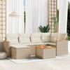 VidaXL Garden Lounge Set with Cushions 7 Pcs, Patio Sofas, Patio Furniture Set, Outdoor Furniture, Beige 3226184