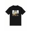 Unisex футболка Y2K Streetwear Weekend Offenders Leo Gregory - Черный Лев и Принт с Текстом на Золотых Полосах, 100% Хлопок, Круглый Вырез, Короткий Рукав, Смелый