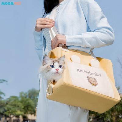 Pet Bag Out Lucky Baby Портативная сумка для кошек на одно плечо Теплая холщовая сумка Портативная сумка для собак Маленькая собака Открытая сумка для кошек Товары для животных