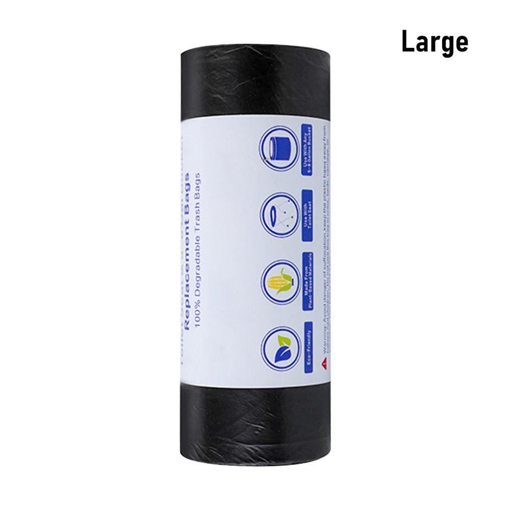 30Bags/Roll Trash Can Bin Garbage Bag Points Off Plastic Bags Rubbish Bag Bathroom Kitchen