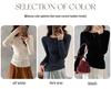 Women's One-Shoulder Wool Sweater - Slim, Comfortable, Solid Color Knit Base Layer, Long Sleeve