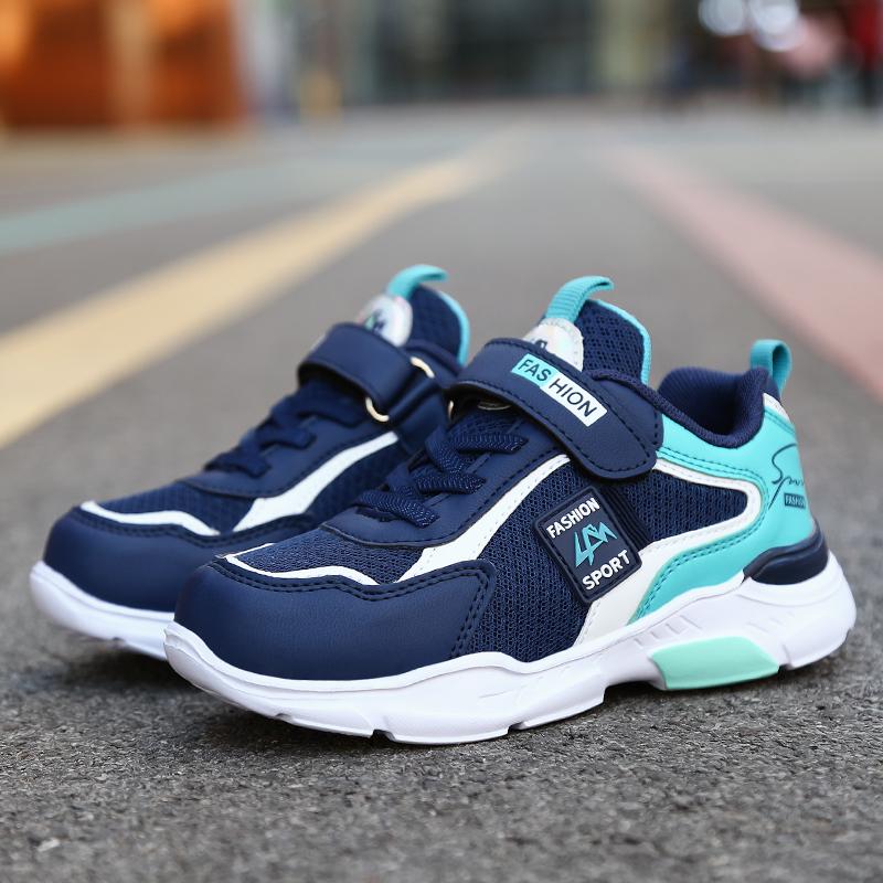 Детская спортивная обувь, модные сетчатые дышащие повседневные кроссовки для мальчиков, легкие кроссовки, удобная резиновая обувь