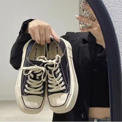 Парусиновые туфли женские весенние новые универсальные туфли на толстой подошве, увеличивающие рост, маленькие белые туфли, повседневные туфли для скейтбординга, туфли для печенья