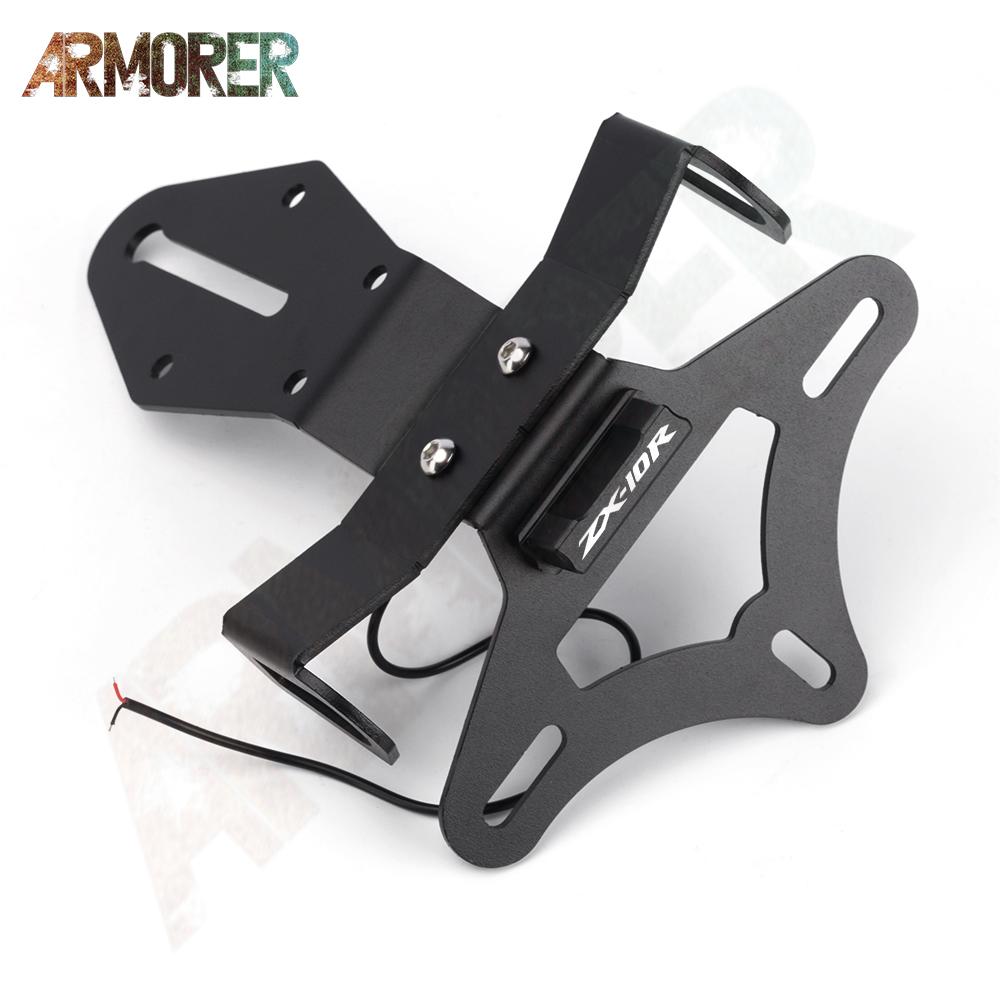 Аксессуары для мотоциклов для KAWASAKI ZX 10R ZX10R ZX10 R ZX-10R 2016-2022, кронштейн, держатель номерного знака, номер рамки