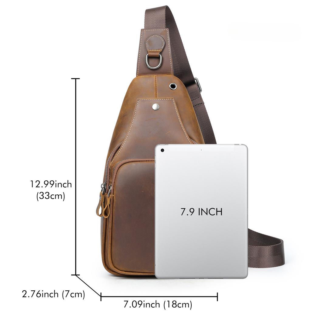 Сумка на грудь из натуральной кожи для мужчин, сумка через плечо из коровьей кожи, трендовая сумка через плечо