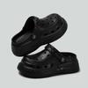 Fashion Thick Bottom Eva Outdoor Clogs Slippers Women Summer Gothic Letter Decoration Wedge Heels Slides Soft Sole Close Toe Slippers
