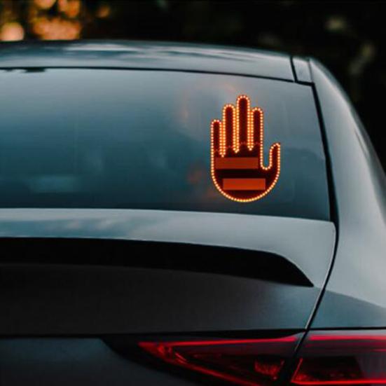 Автомобильный светодиодный индикатор заднего фонаря с дистанционным управлением, легко устанавливаемый знак заднего окна