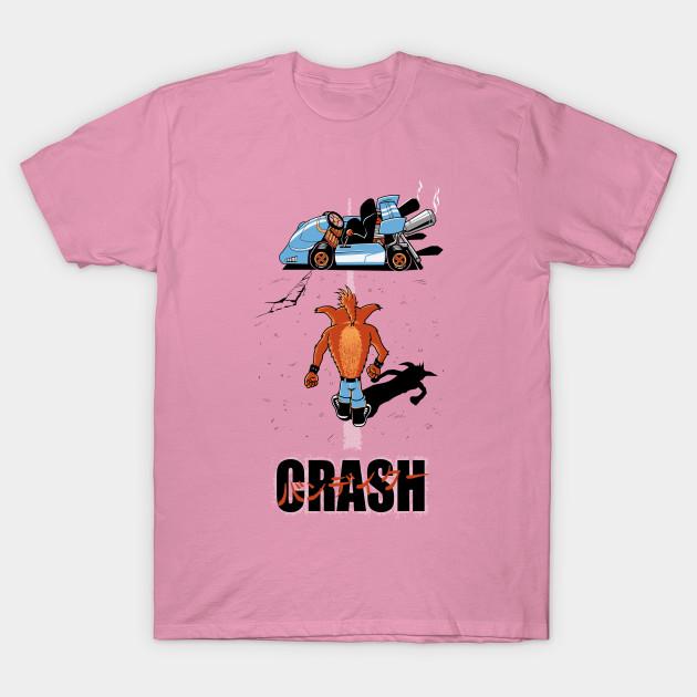 Женская футболка Crash Akira с принтом Харадзюку, кавайная футболка, летняя футболка с коротким рукавом, женская футболка, топ