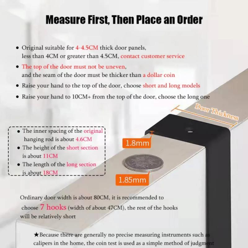 Крючки над дверью, 6 крючков, одежда, пальто, шляпа, вешалка для полотенец, органайзер для дома, ванной комнаты, держатель для кухонных принадлежностей