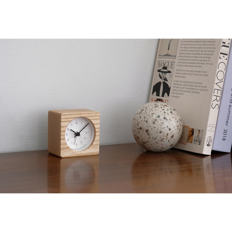 Lemnos NEUT alarm clock, analog, natural wood finish, KK24-09 NT Lemnos