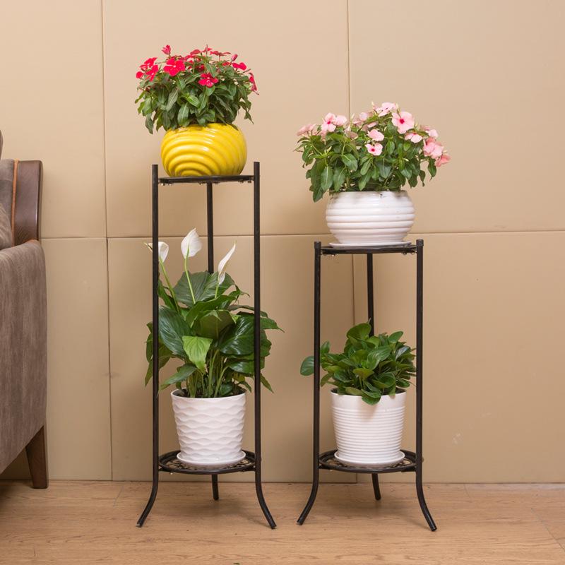 European Iron Multi-Layer Flower Stand for Indoor and Balcony Use