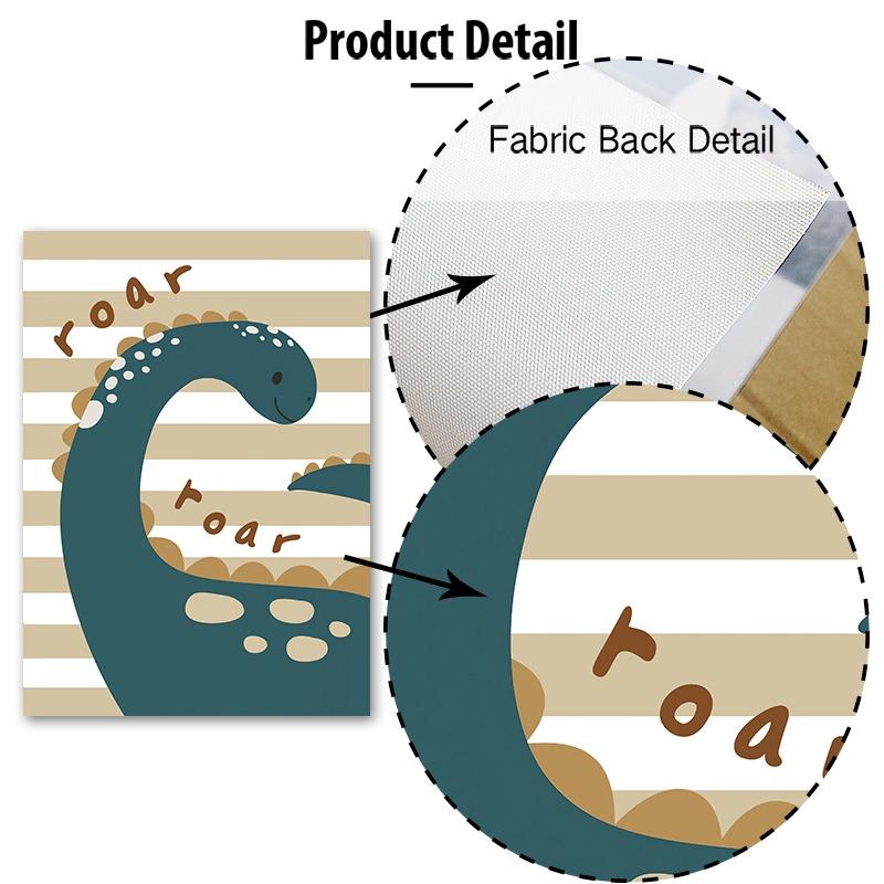 Мультфильм динозавр индивидуальный детский имя настенное искусство холст картина скандинавский динозавр плакаты и принты настенные картины дети декор детской комнаты