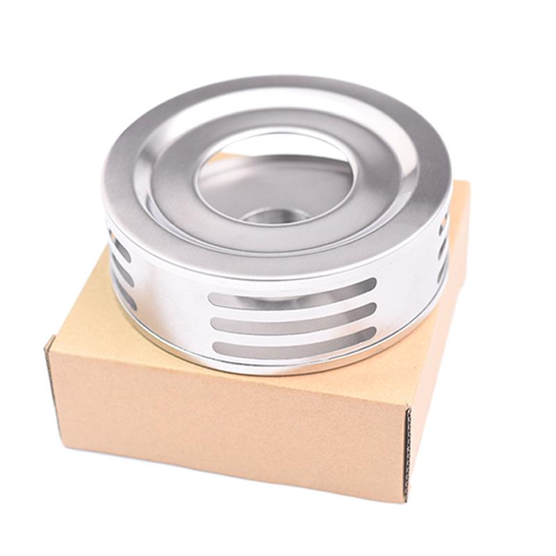 Stainless Steel Tea Warmer: Candle Heated Base for Brewing and Warming Tea