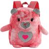 Cartoon Plush School Backpack with Adjustable Strap - Red