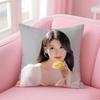 singer versatile IU LLee Jieun Cushion Cover Pillow Case Soft Skin Friendly Fabric  Concealed Zipper