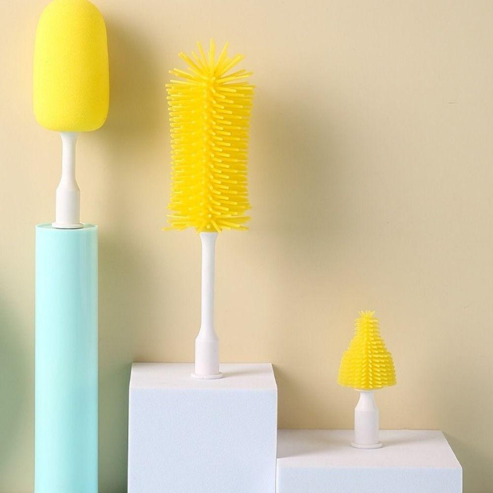 Silicone Brush Head Electric Bottle Brush 360 Degree Rotation Baby Bottle Brush Kitchen Use