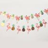 Birthday Party Decoration Pineapple Flamingo Flag Summer Party Decoration Latte Summer