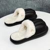 Модная домашняя обувь, зимние, сохраняющие тепло, домашние тапочки с круглым носком, повседневные, удобные, износостойкие, водонепроницаемые, плюс бархатная обувь на плоской подошве