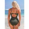 CHARMLEAKS One Piece Swimsuit Women Spaghetti Strap  V Collar Bathing Suit Sexy Monokini Swimwear S-XL