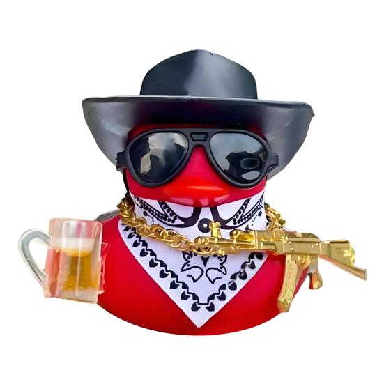 Фигурка утки-ковбоя, украшение на приборную панель автомобиля в виде утки с ковбойской шляпой, ожерелье для солнцезащитных очков, настольный компьютер