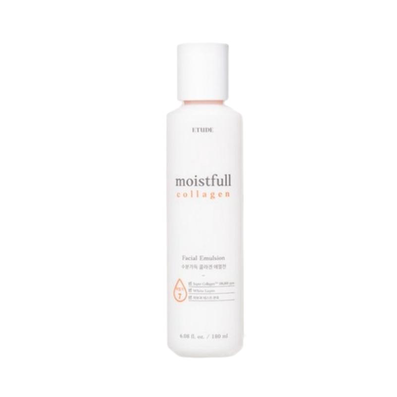 ETUDE Moistfull Collagen Emulsion 180 мл – Легкое увлажнение, Быстрое впитывание, Коллагеновый увлажняющий барьер для мягкой и эластичной кожи