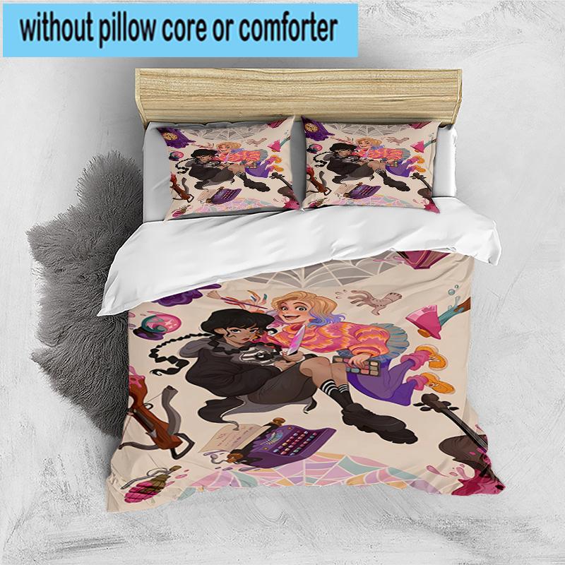 3PCS Stained Glass Gothic Romance 3pcs Bedding,Including 3PCS Duvet Cover And 2pcs Pillowcases Perfect for Christmas,Ideal for Bedroom, Dormitory
