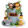Jungle Animal Birthday Cake Topper Forest Animals Lion Giraffe Kids Wild One Birthday Party Cake Decoration Supplies Baby Shower