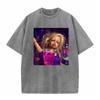 Doll Party Meme Graphic Meme T Shirts Unisex Women Short Sleeve Gothic High Street Tshirt Vintage Washed  Cotton Loose T Shirt
