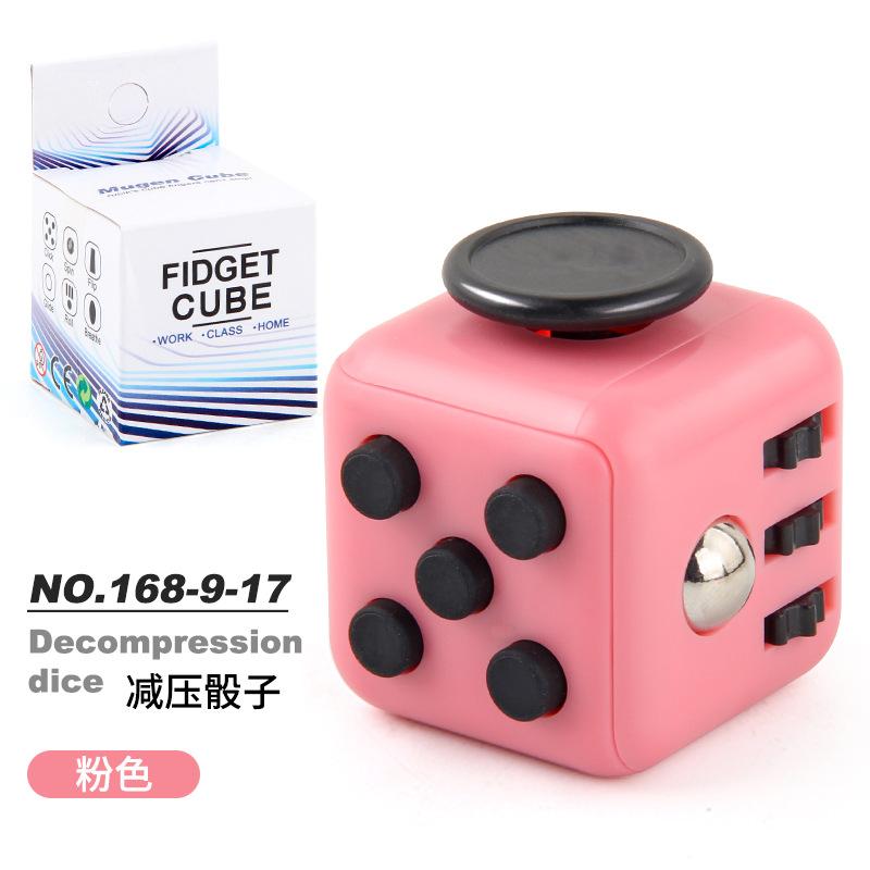 Fashion Decompression Dice Autism Adhd Anxiety Relieve Toy Adult Kids Fingertip Press Button Toys Rainbow Dice Antistress Cube