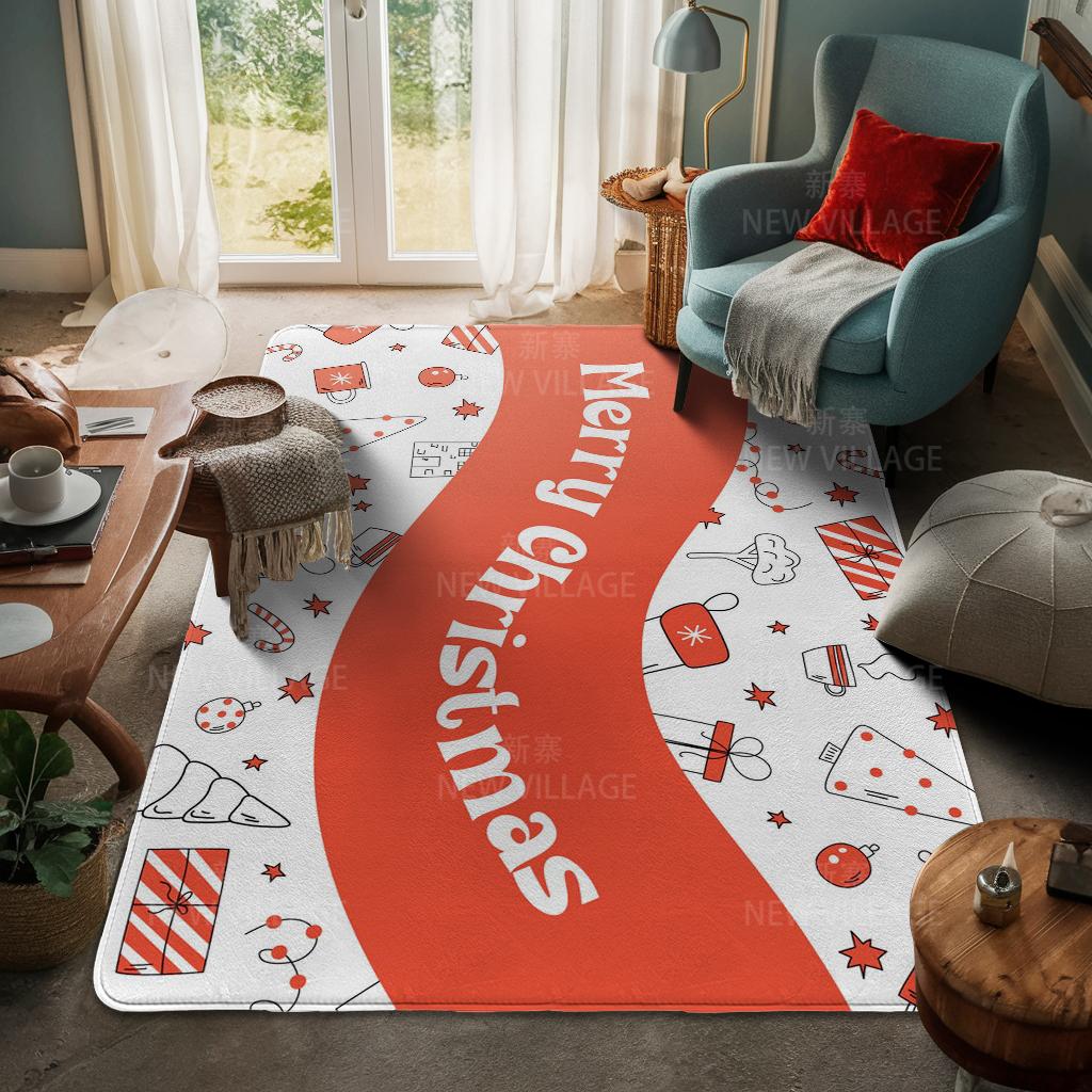 Ковер у входа в дом Домашний коврик у двери Гостиная Ванная Комната Ноги ванная комната Нескользящие коврики с водопоглощением для ванной Счастливого Рождества зима
