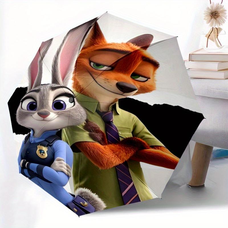 Policeman Judy and Nick Zootopia Automatic Opening and Closing Folding - A Good Choice for Gifts, Fashionable and Convenient Umbrella With C