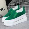 Fashion 2025 Spring 8cm Inner Heightening Women's Shoes Autumn New Fashion Lazy Shoes Slip-on Muffin Thick-soled Loafers Casual Shoes