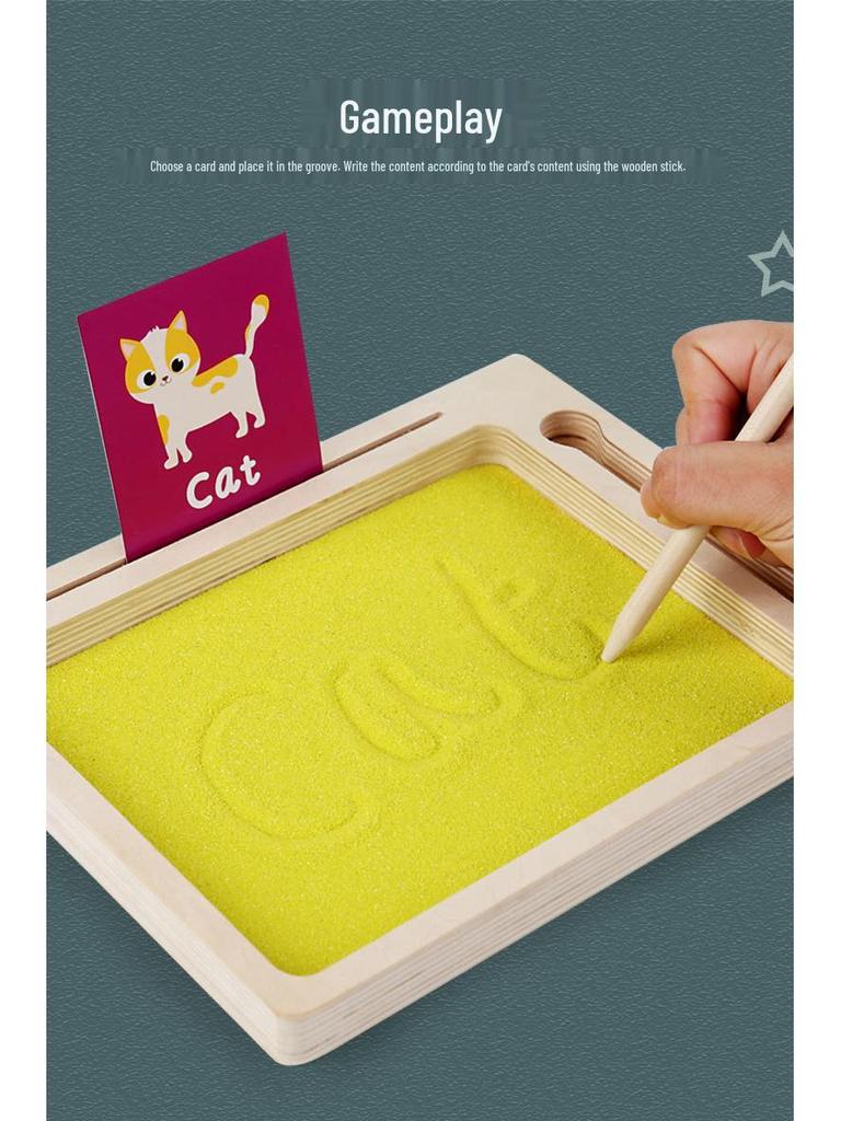 Montessori Sand Table for Kids: Numbers & Letters Writing Practice, Drawing, and Parent-Child Learning Tool