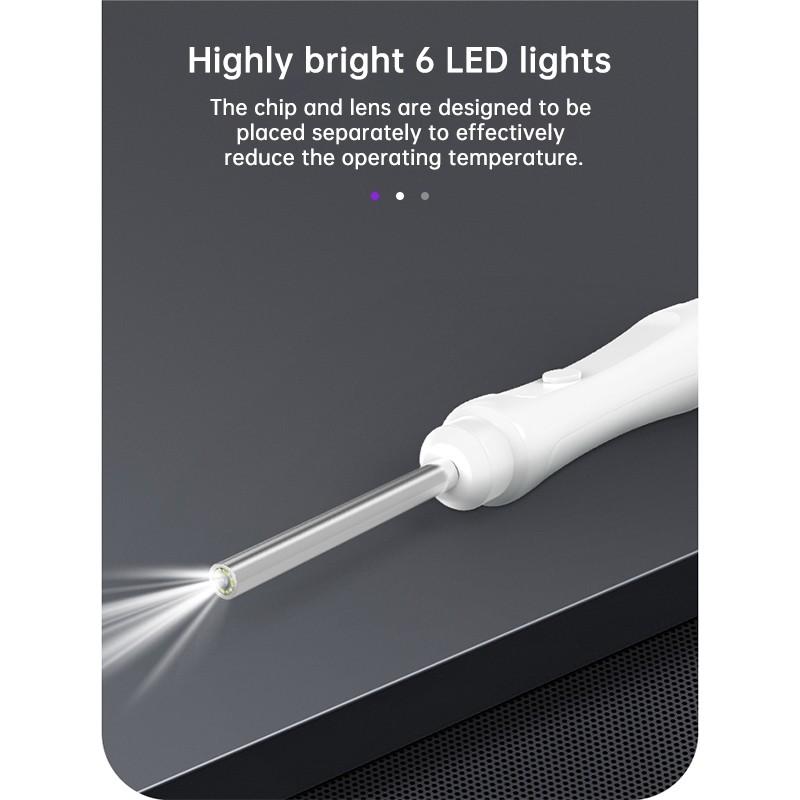 4.5-inch Screen Ear-picking Instrument 3.9/3.2mm Digital Otoscopy Endoscope HD LCD Screen Ear Scope Clean Ear Wax Cameras