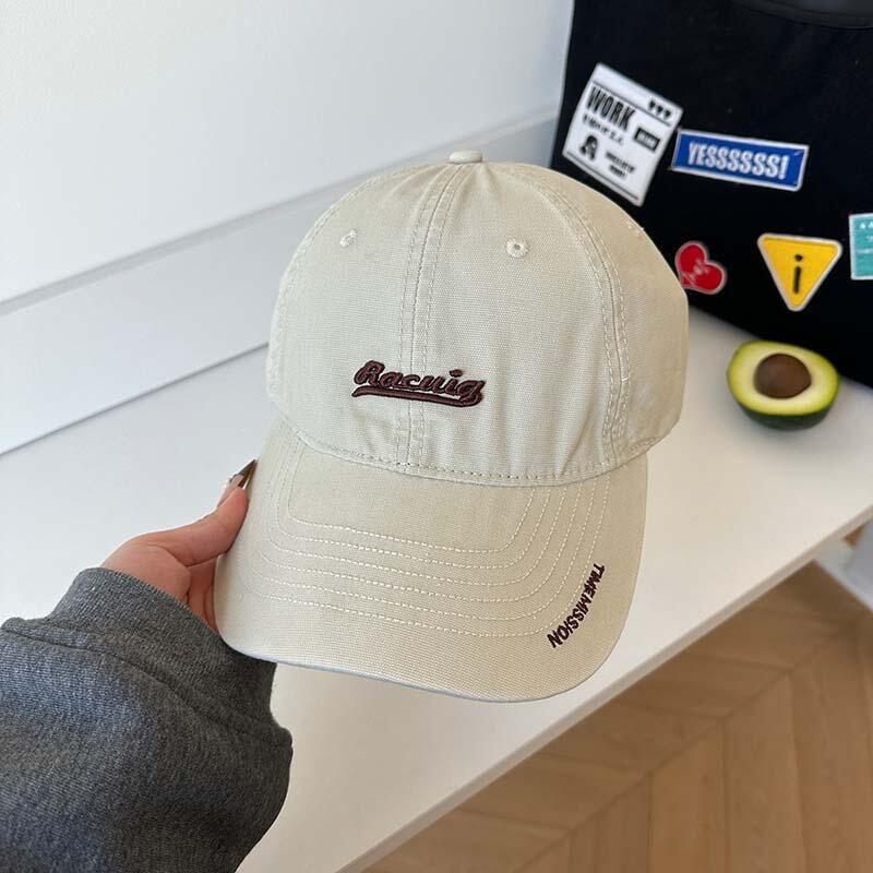 The Version Is Super Good, Korean Casual Baseball Cap Ins Letter Embroidered Peaked Cap Shows The Face, Small Visor For Men And Women