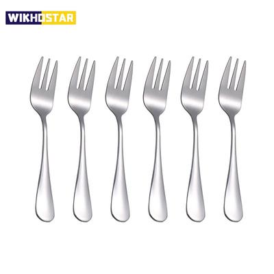 6 шт., столовые приборы из нержавеющей стали, фруктовые вилки, десертные вилки маленькие и нежные для развлечения гостей
